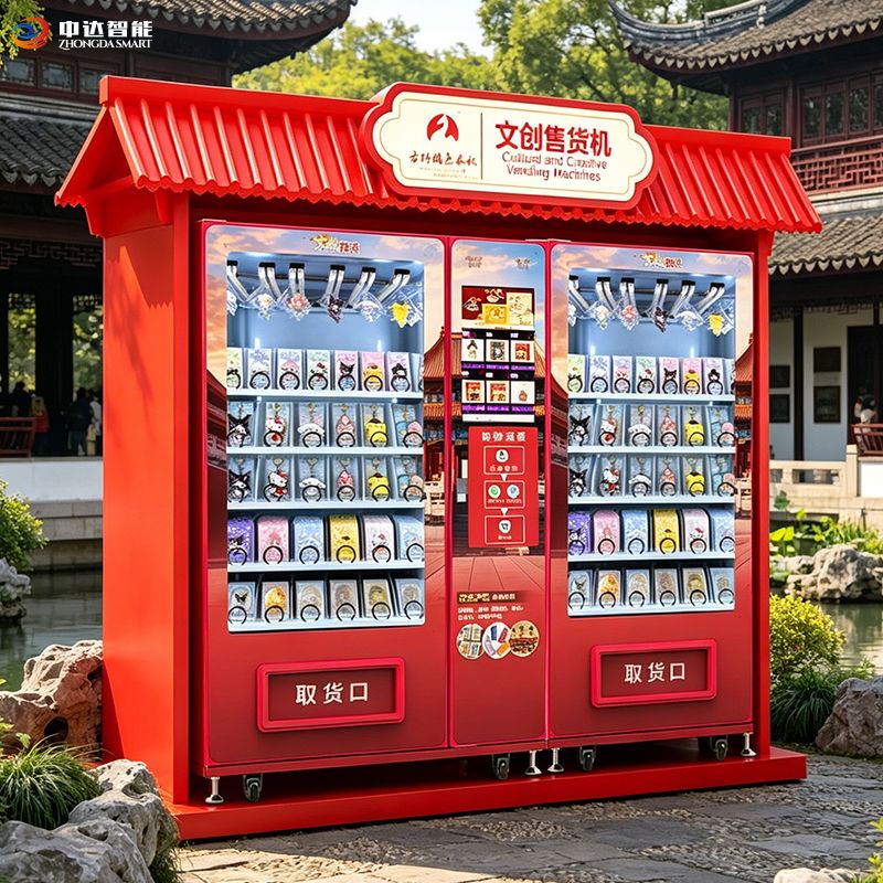 景区文创纪念品自动售货机_24小时无人售卖文创设备_景区纪念品售卖机定制厂家